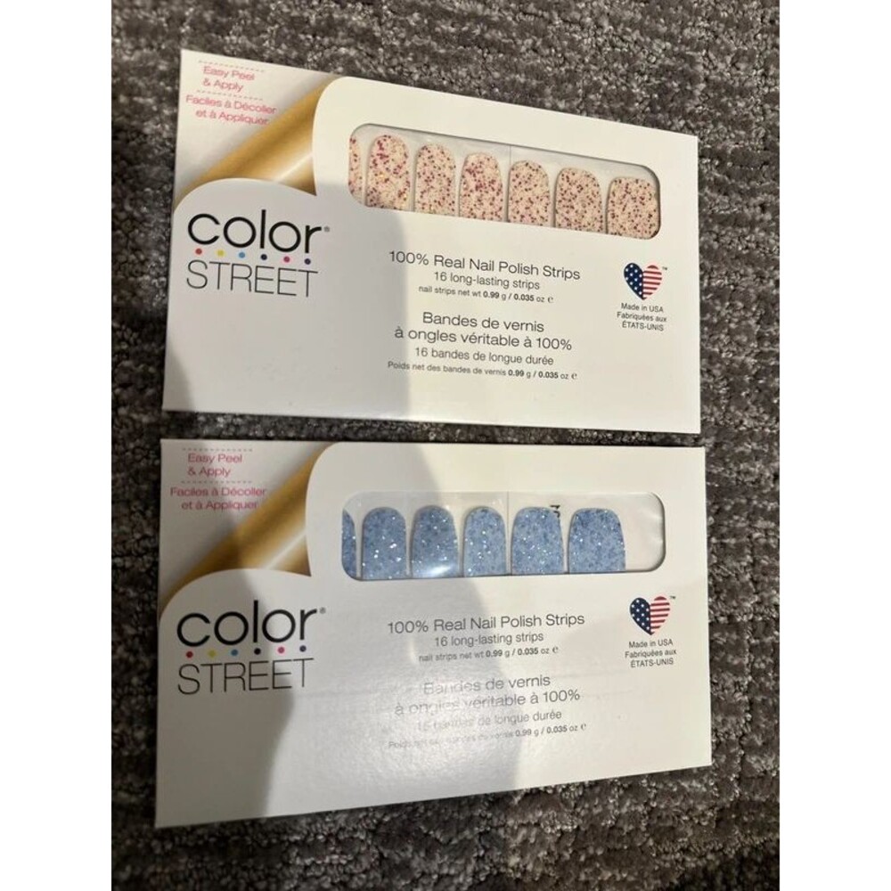 Color Street Pink Peppercorn & Ice Castle Nail Polish Strips